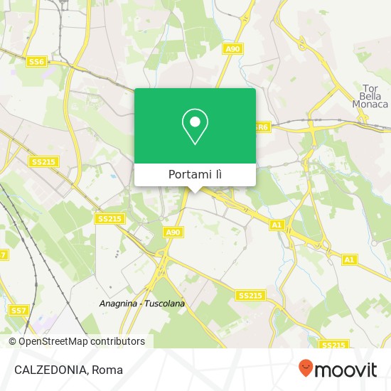 Mappa CALZEDONIA, Via Enrico Ferri 00173 Roma