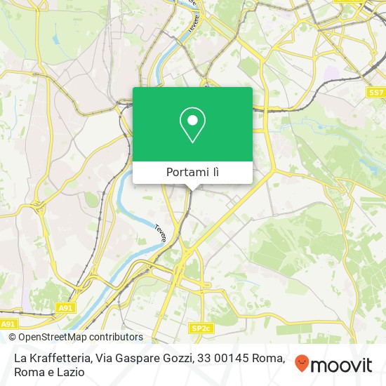 Mappa La Kraffetteria, Via Gaspare Gozzi, 33 00145 Roma