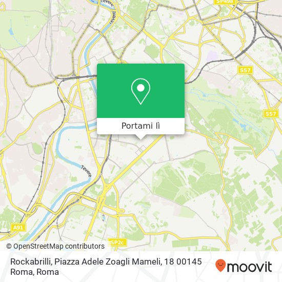 Mappa Rockabrilli, Piazza Adele Zoagli Mameli, 18 00145 Roma