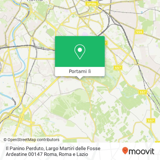 Mappa Il Panino Perduto, Largo Martiri delle Fosse Ardeatine 00147 Roma