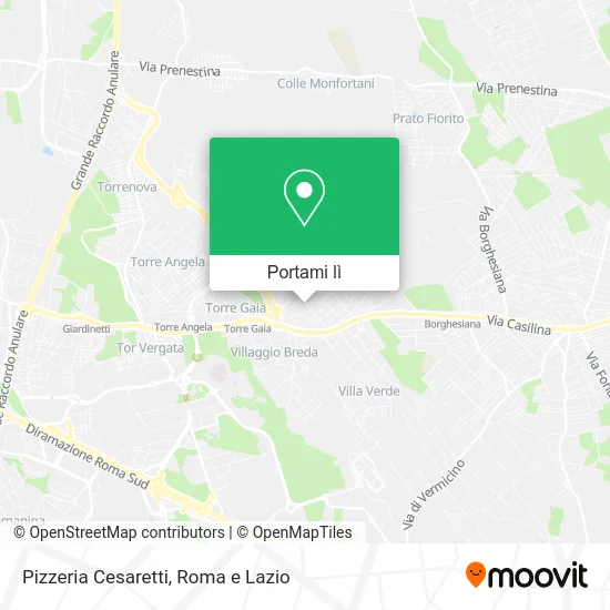 Mappa Pizzeria Cesaretti