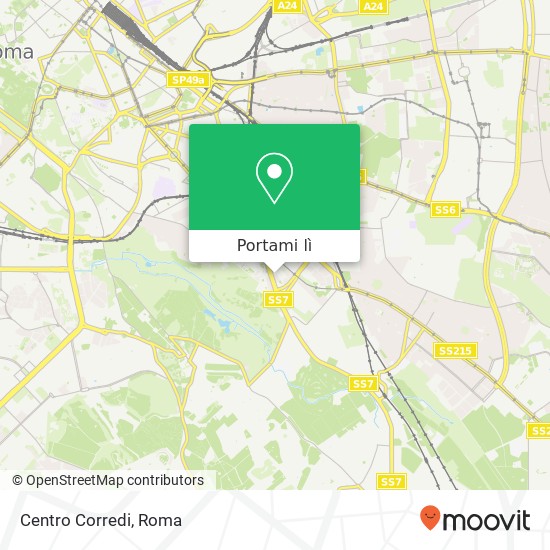 Mappa Centro Corredi, Via Mondragone, 24 00179 Roma