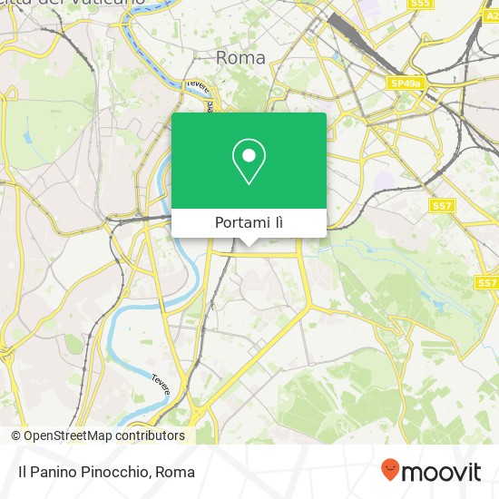 Mappa Il Panino Pinocchio, Via Prospero Alpino, 50 00154 Roma
