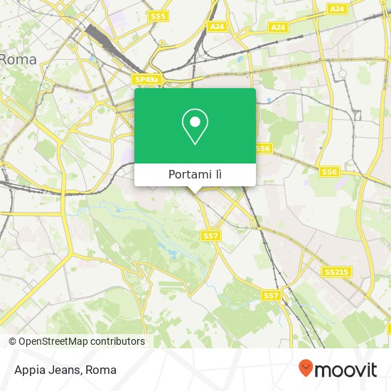 Mappa Appia Jeans, Via Appia Nuova, 551 00179 Roma