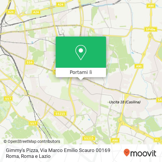 Mappa Gimmy's Pizza, Via Marco Emilio Scauro 00169 Roma