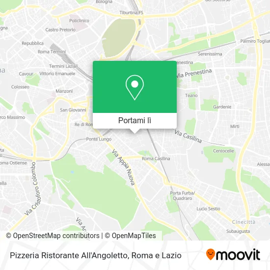 Mappa Pizzeria Ristorante All'Angoletto