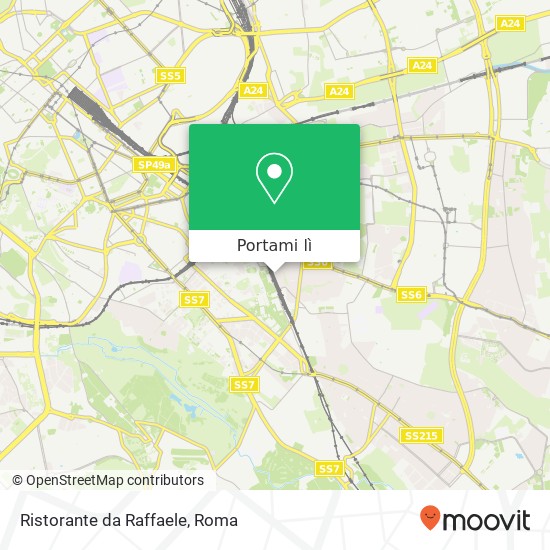 Mappa Ristorante da Raffaele, Via Giovanni da Pisa 00176 Roma