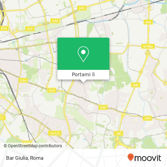 Mappa Bar Giulia, Viale Alessandrino, 400 00172 Roma