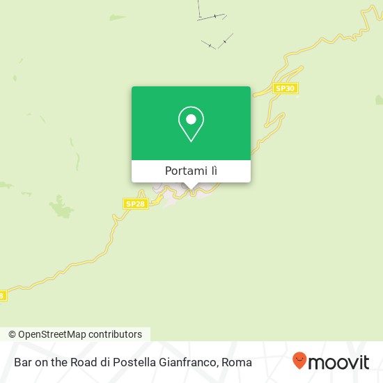 Mappa Bar on the Road di Postella Gianfranco