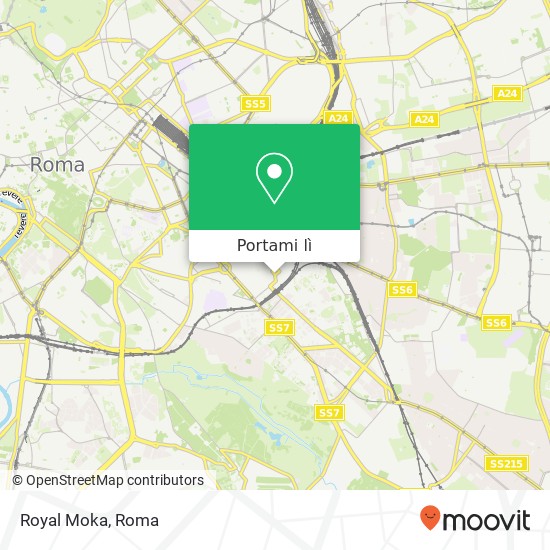 Mappa Royal Moka, Piazza Ragusa 00182 Roma