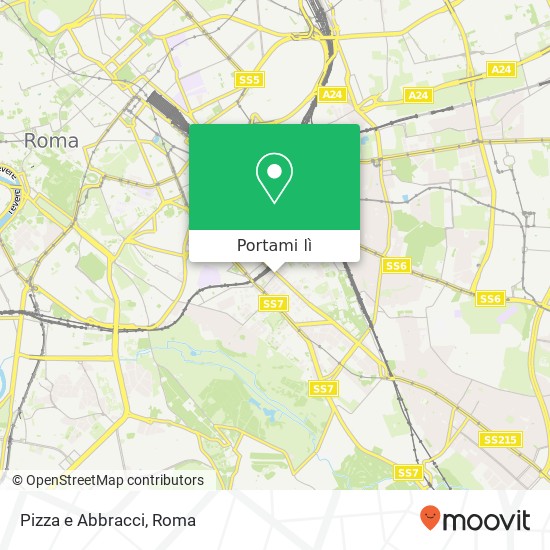 Mappa Pizza e Abbracci, Via Veturia 00181 Roma