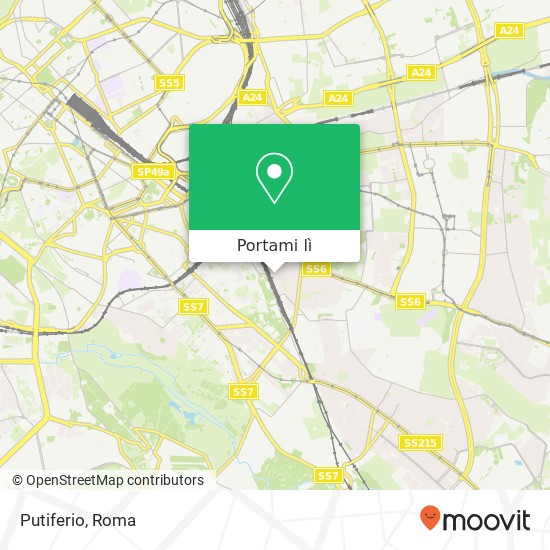 Mappa Putiferio, Largo dei Savorgnan 00176 Roma