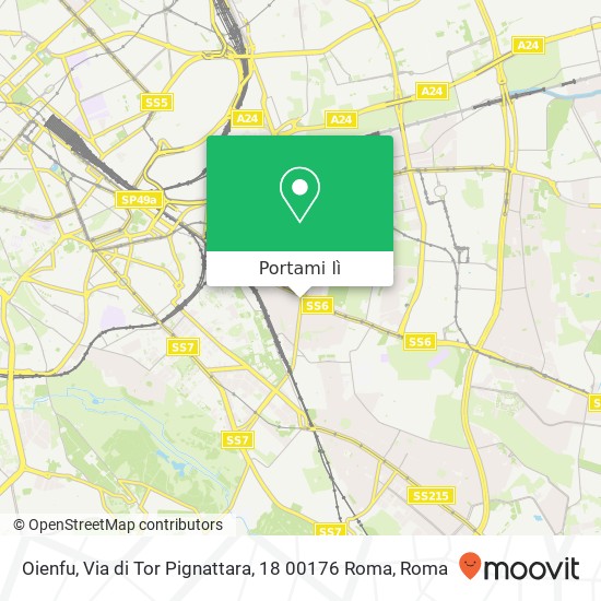 Mappa Oienfu, Via di Tor Pignattara, 18 00176 Roma