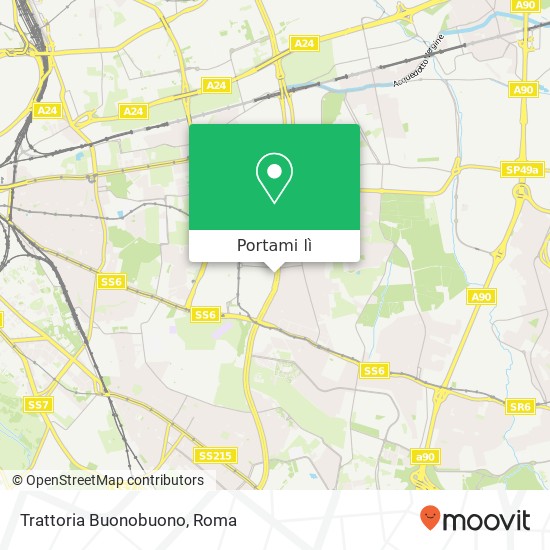 Mappa Trattoria Buonobuono, Viale Palmiro Togliatti 00172 Roma