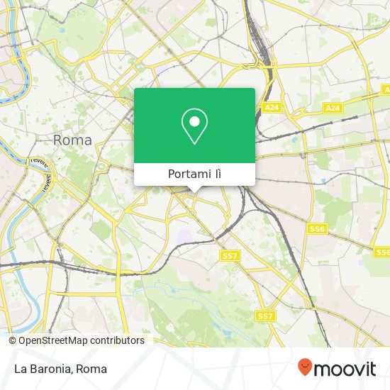 Mappa La Baronia, Via Monza, 18 00182 Roma