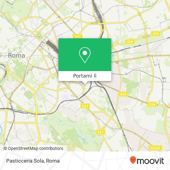 Mappa Pasticceria Sola, Via Enna 00182 Roma