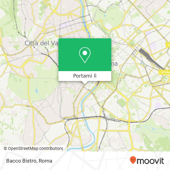 Mappa Bacco Bistro, Viale di Trastevere, 113 00153 Roma