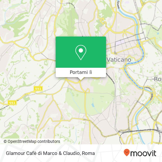 Mappa Glamour Cafè di Marco & Claudio, Via Teodoro Valfrè 00165 Roma