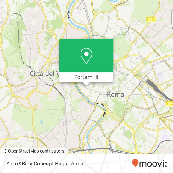Mappa Yuko&Biba Concept Bags, Via della Chiesa Nuova, 15 00186 Roma