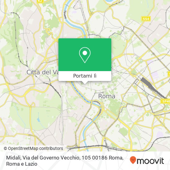 Mappa Midali, Via del Governo Vecchio, 105 00186 Roma