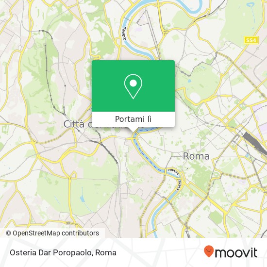 Mappa Osteria Dar Poropaolo, Sottopasso Castel Sant'Angelo 00193 Roma