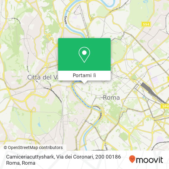 Mappa Camiceriacuttyshark, Via dei Coronari, 200 00186 Roma
