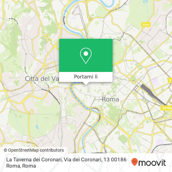 Mappa La Taverna dei Coronari, Via dei Coronari, 13 00186 Roma