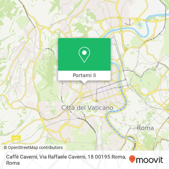 Mappa Caffè Caverni, Via Raffaele Caverni, 18 00195 Roma