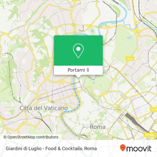 Mappa Giardini di Luglio - Food & Cocktails, Via Flaminia, 118 00196 Roma