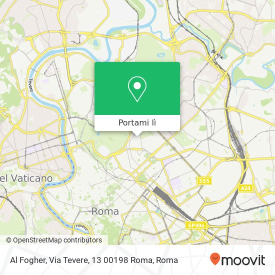 Mappa Al Fogher, Via Tevere, 13 00198 Roma