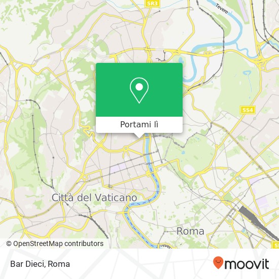 Mappa Bar Dieci, Viale Giuseppe Mazzini, 159 00195 Roma