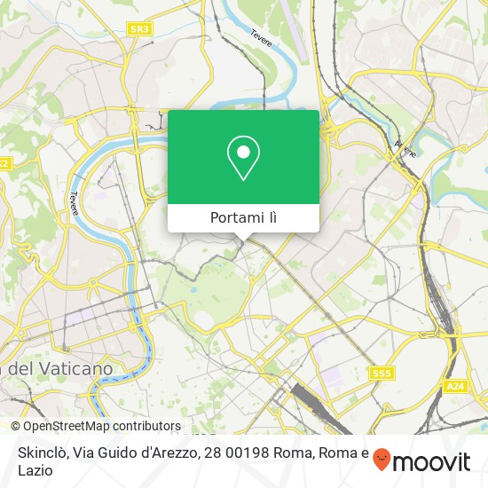 Mappa Skinclò, Via Guido d'Arezzo, 28 00198 Roma