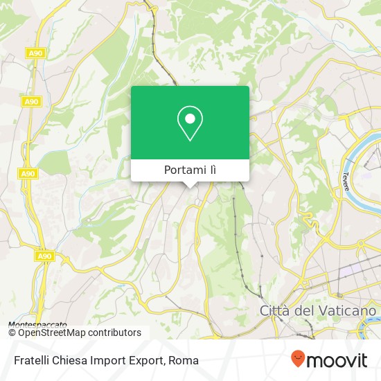 Mappa Fratelli Chiesa Import Export, Via Alessandro Bonci, 20 00168 Roma