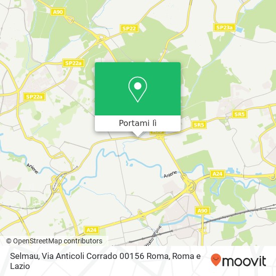 Mappa Selmau, Via Anticoli Corrado 00156 Roma