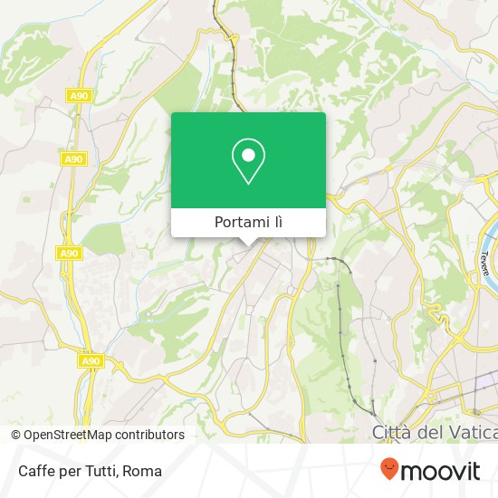 Mappa Caffe per Tutti, Via dei Bruno, 12 00168 Roma