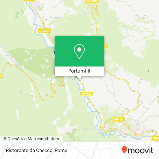 Mappa Ristorante da Checco, Via Sublacense 00028 Subiaco