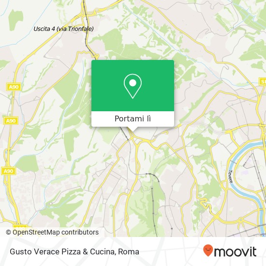Mappa Gusto Verace Pizza & Cucina, Via Trionfale, 8012 00135 Roma