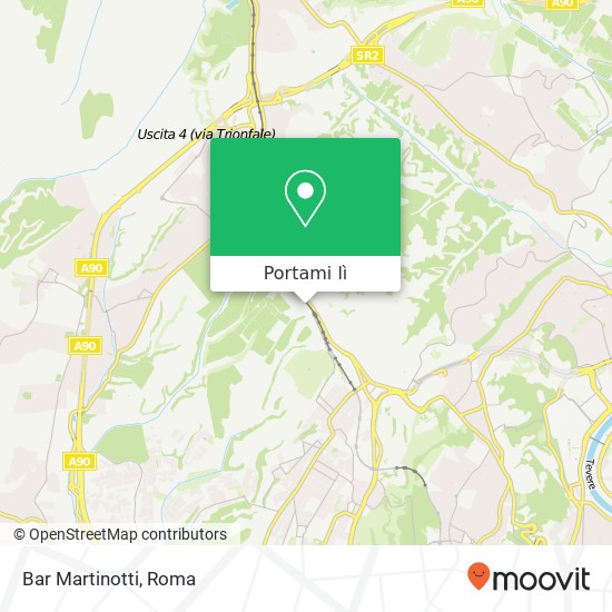 Mappa Bar Martinotti, Via Giovanni Martinotti 00135 Roma