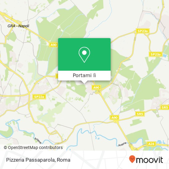 Mappa Pizzeria Passaparola, 00156 Roma