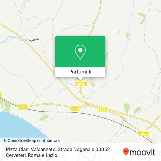 Mappa Pizza Ciani Valcanneto, Strada Doganale 00052 Cerveteri