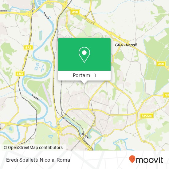 Mappa Eredi Spalletti Nicola, Via Monte Cervialto, 187 00139 Roma