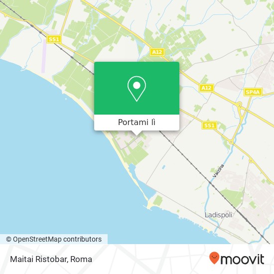 Mappa Maitai Ristobar, Viale Adriatico, 8 00052 Cerveteri