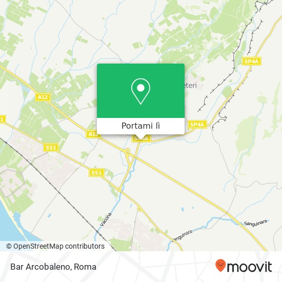 Mappa Bar Arcobaleno, Via Settevene Palo 00052 Cerveteri