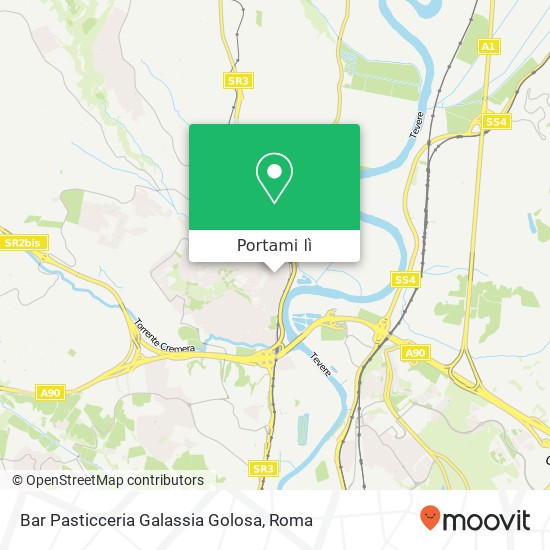 Mappa Bar Pasticceria Galassia Golosa, Via Rubra, 38 00188 Roma
