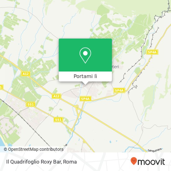 Mappa Il Quadrifoglio Roxy Bar, Via Fontana Morella, 69 00052 Cerveteri