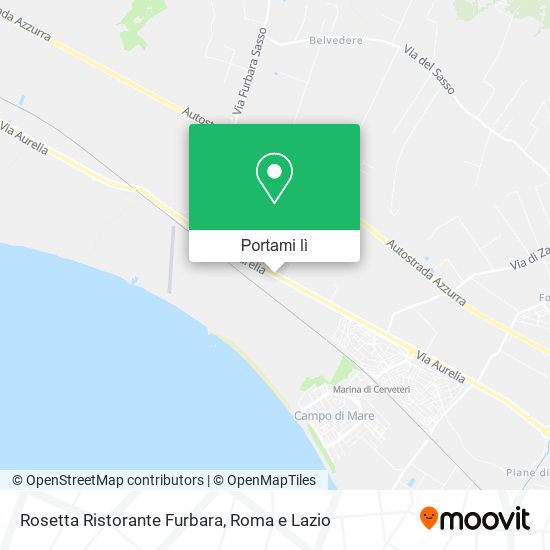 Mappa Rosetta Ristorante Furbara