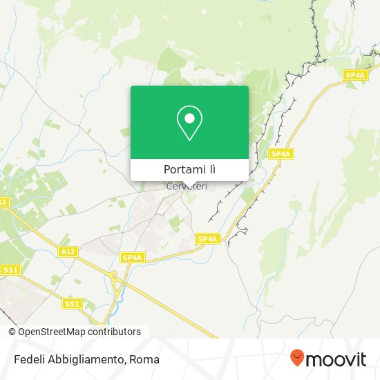 Mappa Fedeli Abbigliamento, Piazza Dante Alighieri, 4 00052 Cerveteri