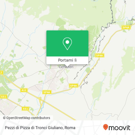 Mappa Pezzi di Pizza di Tronci Giuliano, Via Francesco Rosati 00052 Cerveteri