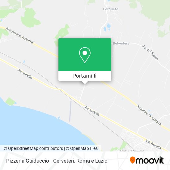 Mappa Pizzeria Guiduccio - Cerveteri