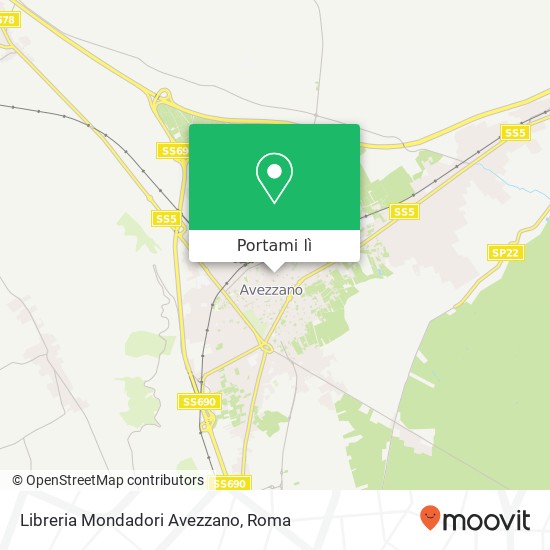 Mappa Libreria Mondadori Avezzano